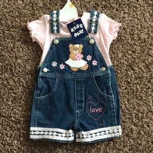 NWOT 12 Month Old Girl Overalls
